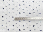 Bio Jersey kleine Blätter blau