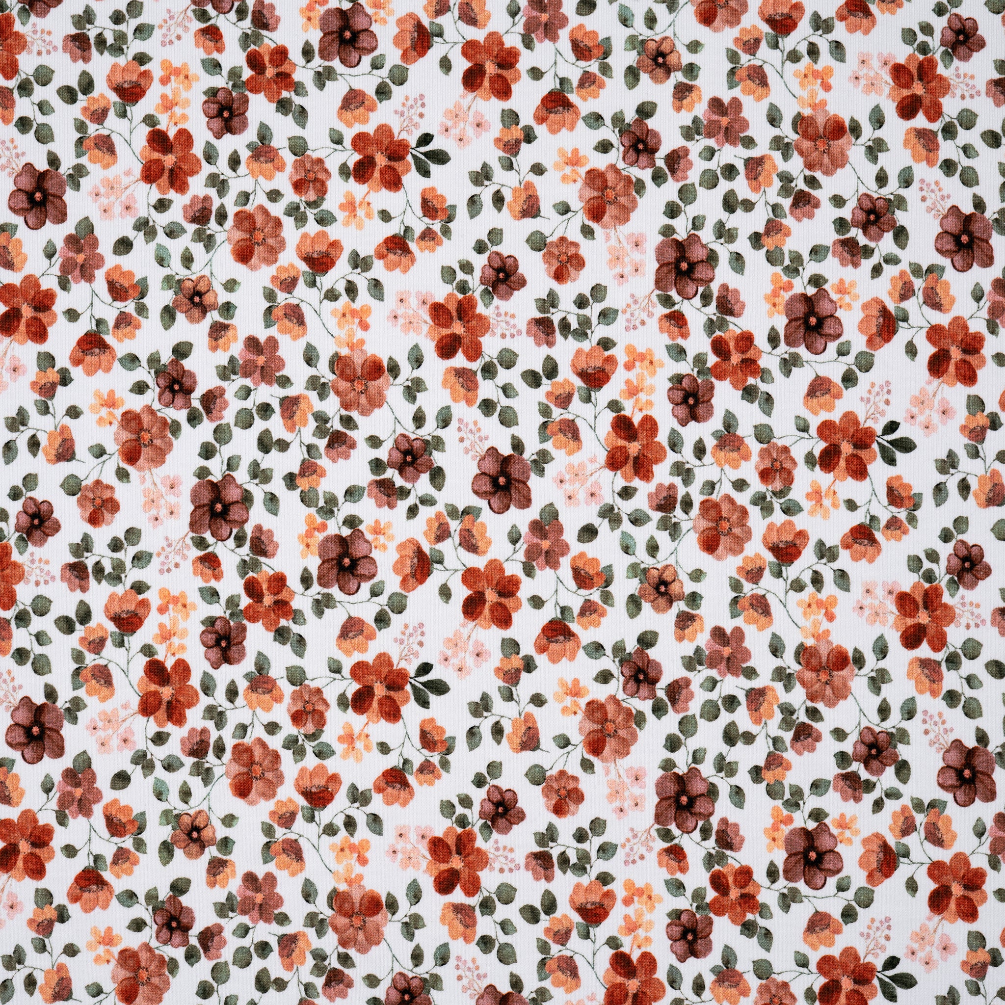 Bio Jersey Kleine Blümchen Mit Zweigen