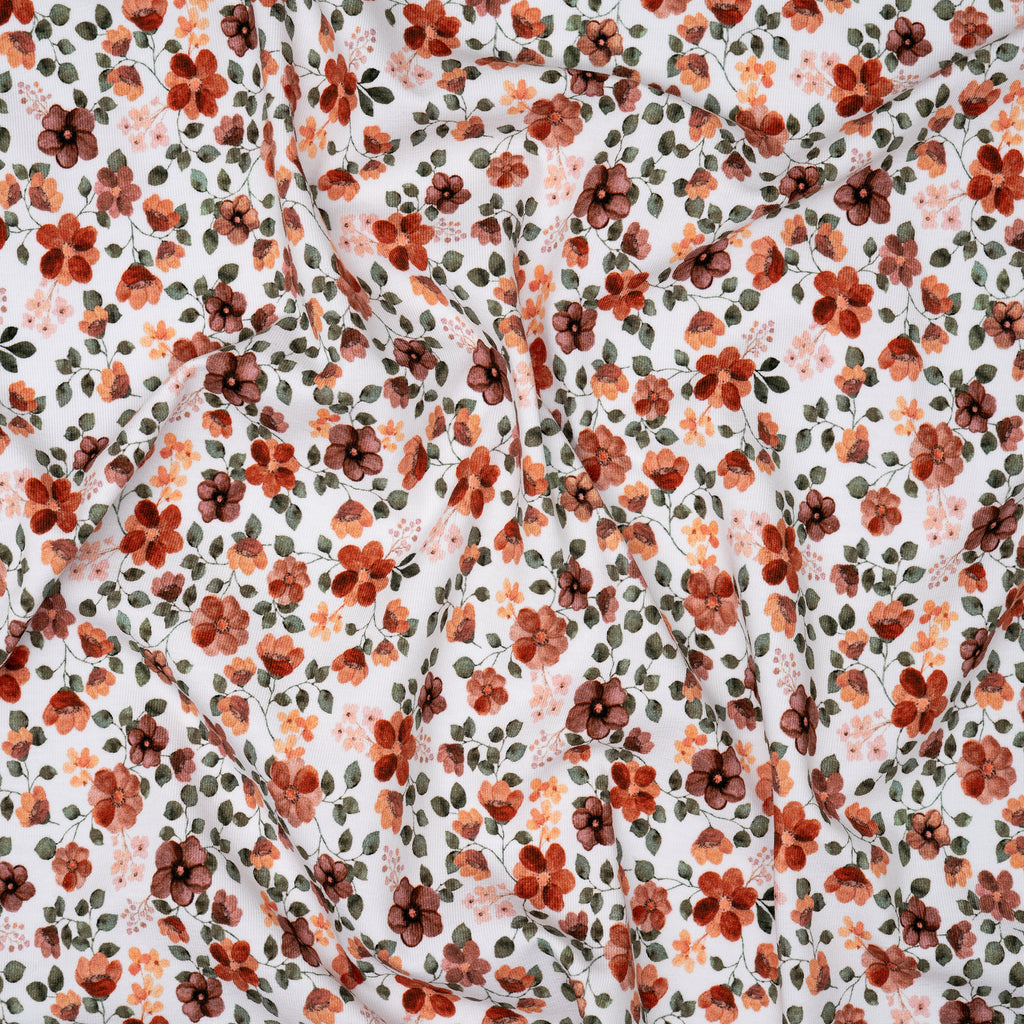 Bio Jersey Kleine Blümchen Mit Zweigen