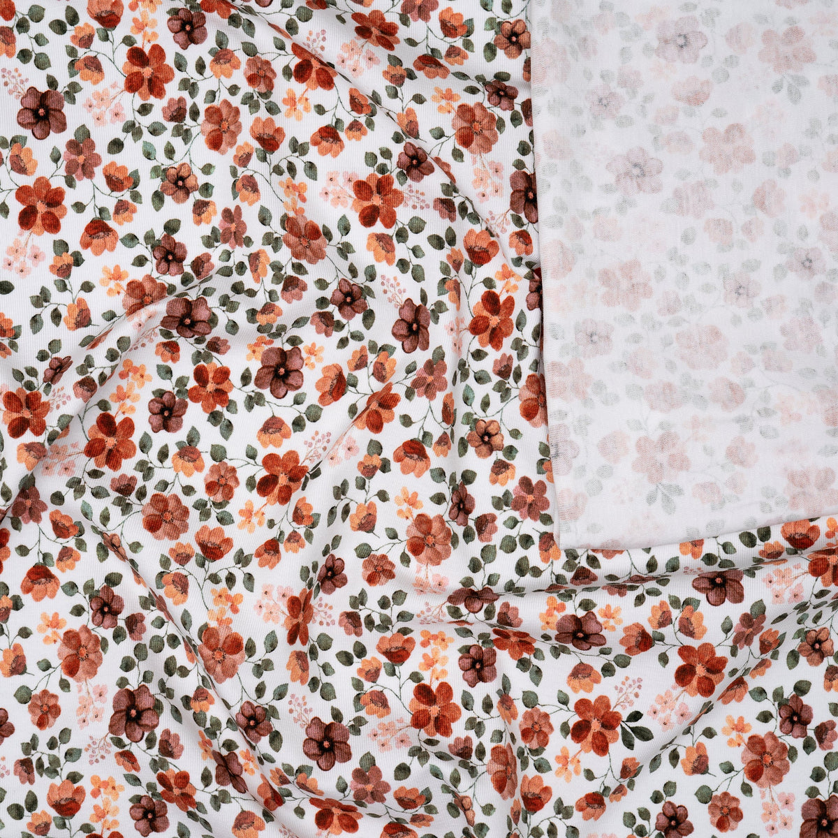 Bio Jersey Kleine Blümchen Mit Zweigen | Stoffwerk