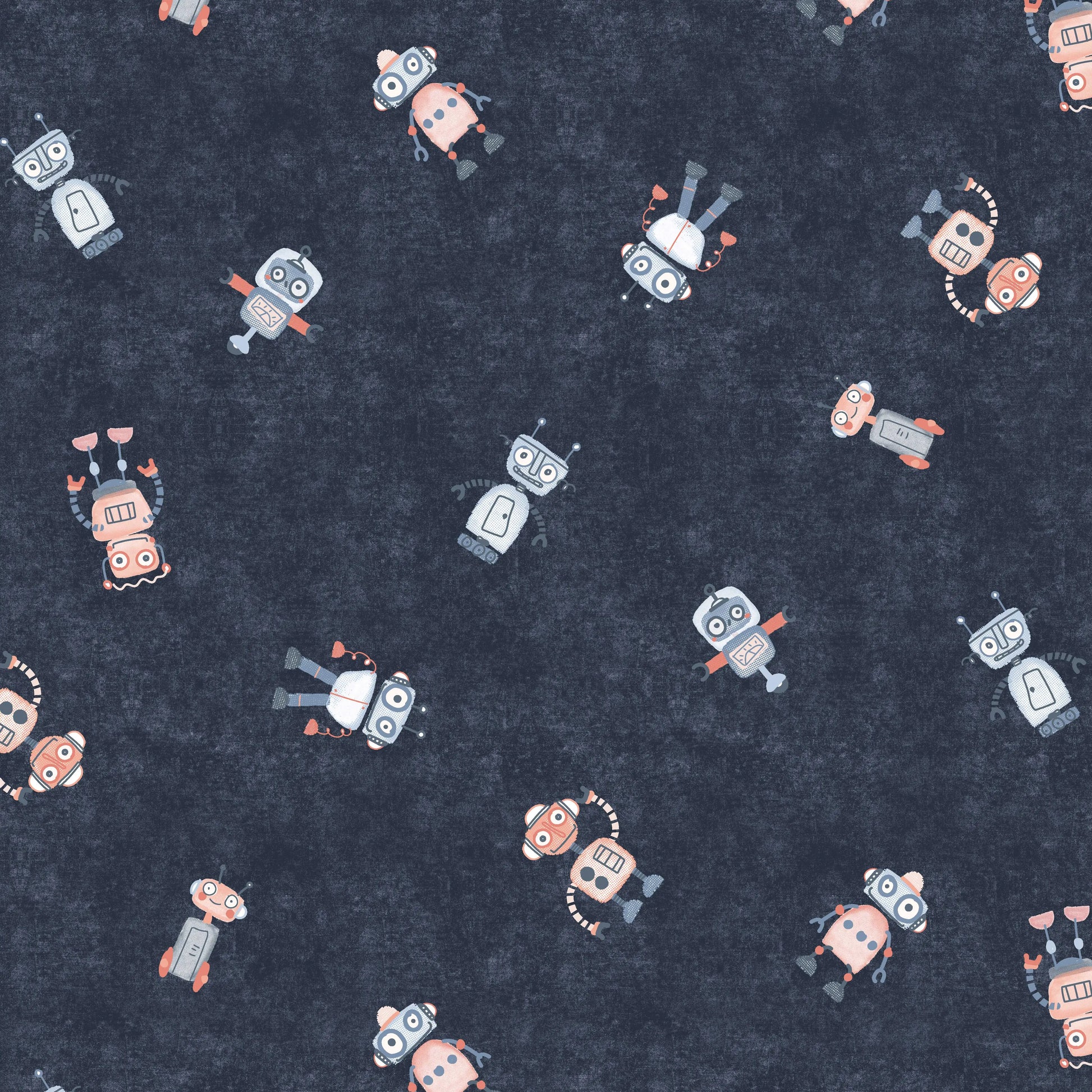 Bio Jersey kleine süße Roboter navy