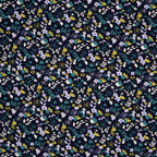 Bio Jersey Kleiner Blumenstrauß Blau Weiß Petrol