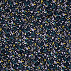 Bio Jersey Kleiner Blumenstrauß Blau Weiß Petrol | Stoffwerk