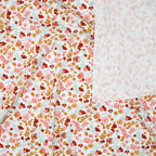 Bio Jersey Kleiner Blumenstrauß Weiß Rosa Hellblau | Stoffwerk