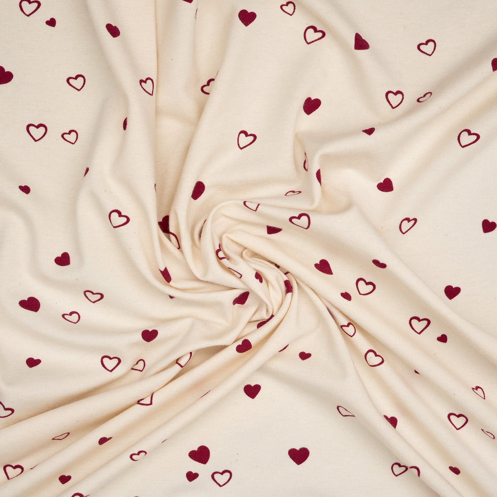 Bio Jersey Naturbelassen Herzen