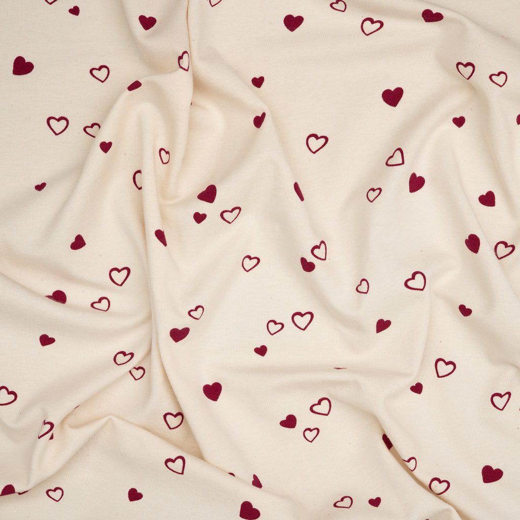 Bio Jersey Naturbelassen Herzen