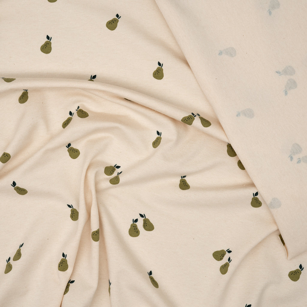 Bio Jersey Naturbelassen Sweety Birnen | Stoffwerk