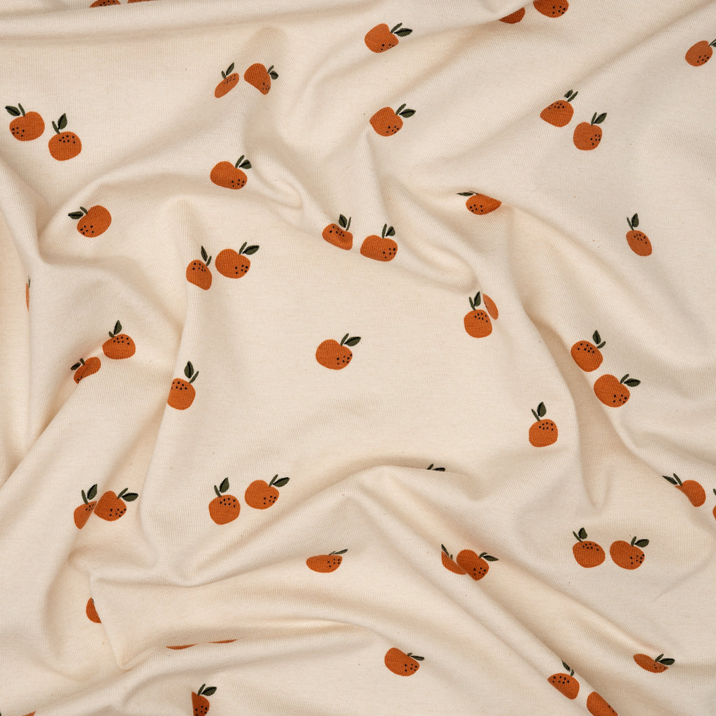 Bio Jersey Naturbelassen Sweety Orangen | Stoffwerk