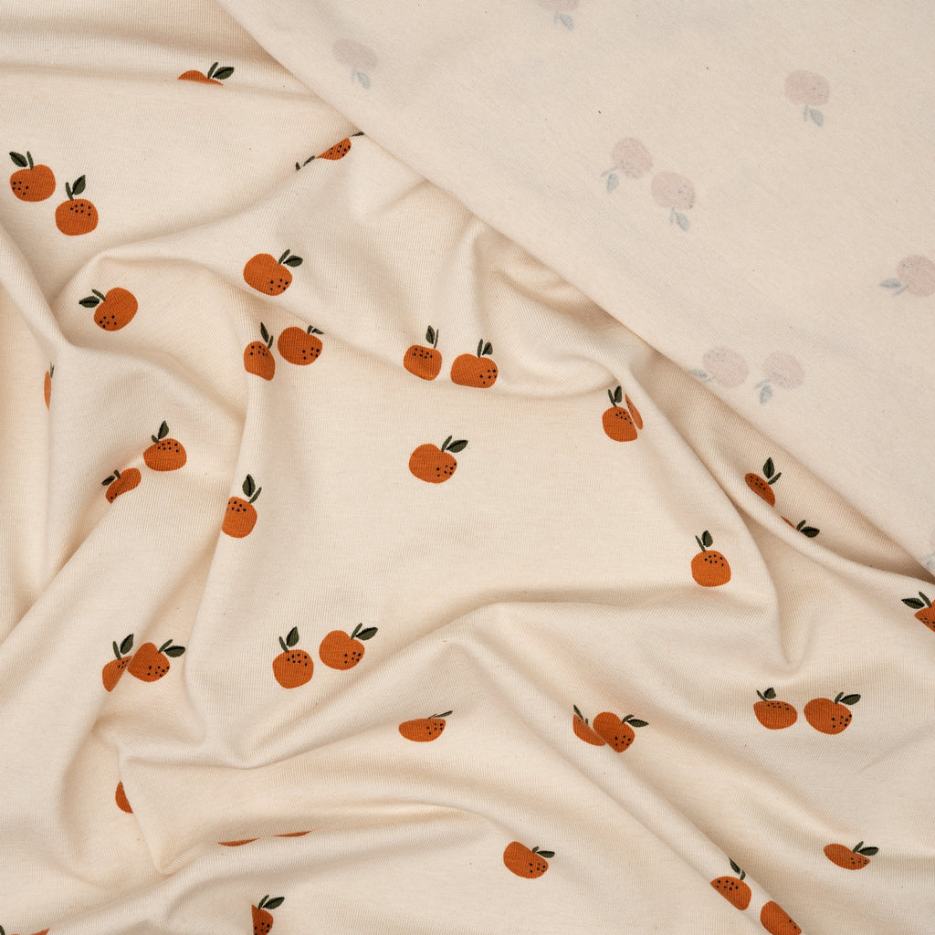 Bio Jersey Naturbelassen Sweety Orangen | Stoffwerk