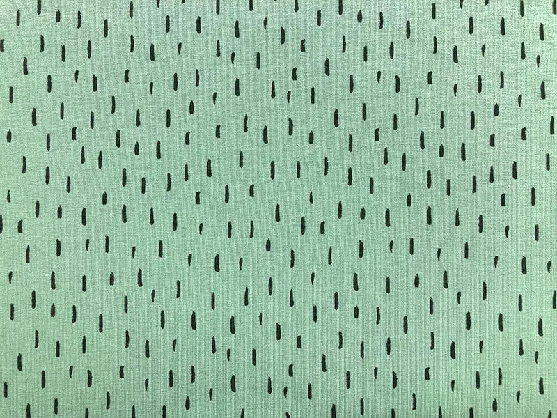 Bio Jersey rauchgrün mit schwarz kleinen Streifen