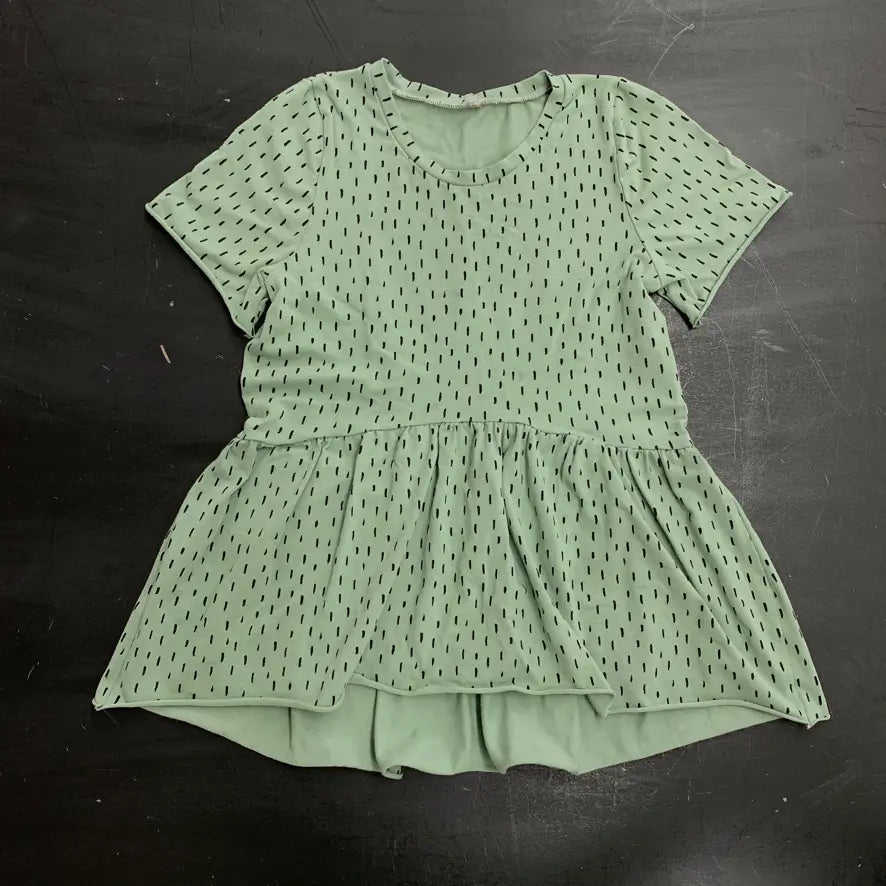 Bio Jersey rauchgrün mit schwarz kleinen Streifen