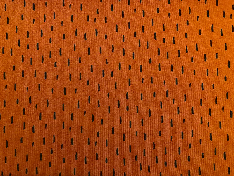 Bio Jersey rost mit schwarzen kleinen Streifen