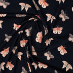 Bio Jersey Schmetterlinge Dunkelblau | Stoffwerk
