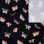 Bio Jersey Schmetterlinge Dunkelblau | Stoffwerk