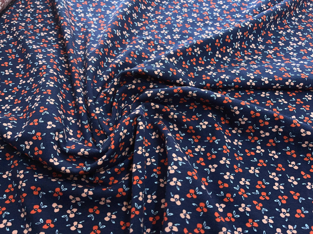 Bio Jersey Stiefmütterchen marineblau