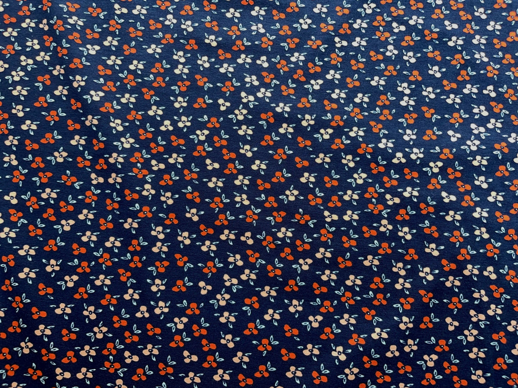 Bio Jersey Stiefmütterchen Marineblau | Stoffwerk