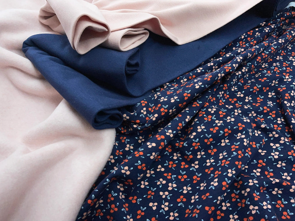 Bio Jersey Stiefmütterchen Marineblau | Stoffwerk