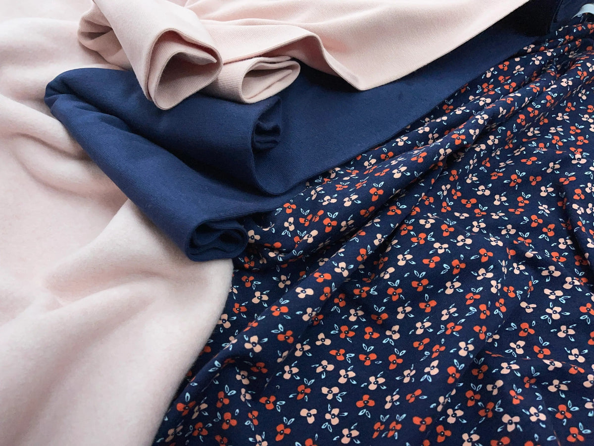 Bio Jersey Stiefmütterchen Marineblau | Stoffwerk
