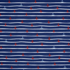 Bio Jersey Streifen Anker Blau