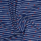 Bio Jersey Streifen Anker Blau