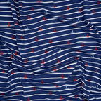 Bio Jersey Streifen Anker Blau