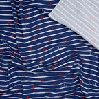 Bio Jersey Streifen Anker Blau