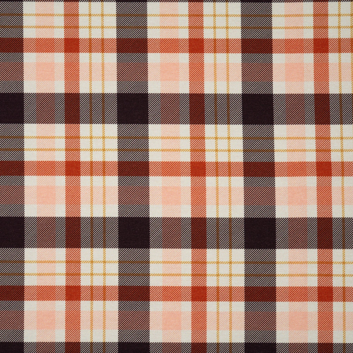 Bio Jersey Tartan Creme Violett
