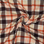 Bio Jersey Tartan Creme Violett | Stoffwerk