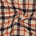 Bio Jersey Tartan Creme Violett