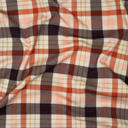 Bio Jersey Tartan Creme Violett | Stoffwerk