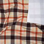 Bio Jersey Tartan Creme Violett | Stoffwerk