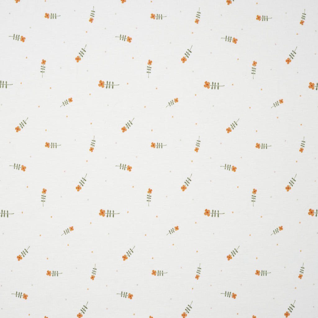 Bio Jersey Wasserfarben Cognacblume | Stoffwerk