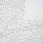 Bio Jersey Weiß Mit Schwarzen Kleinen Streifen