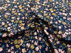 Bio Jersey Wilder Blumengarten Marineblau | Stoffwerk