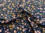 Bio Jersey wilder Blumengarten marineblau