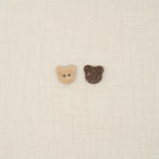 Bio Holzknopf Kokosnuss Teddy Natur