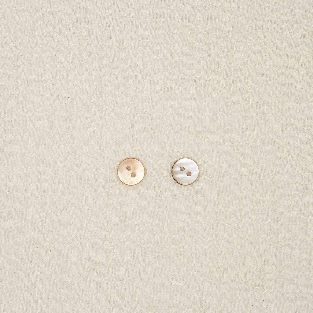 Bio Makassar-Perlmuttknopf Naturbeige (12,5 mm)