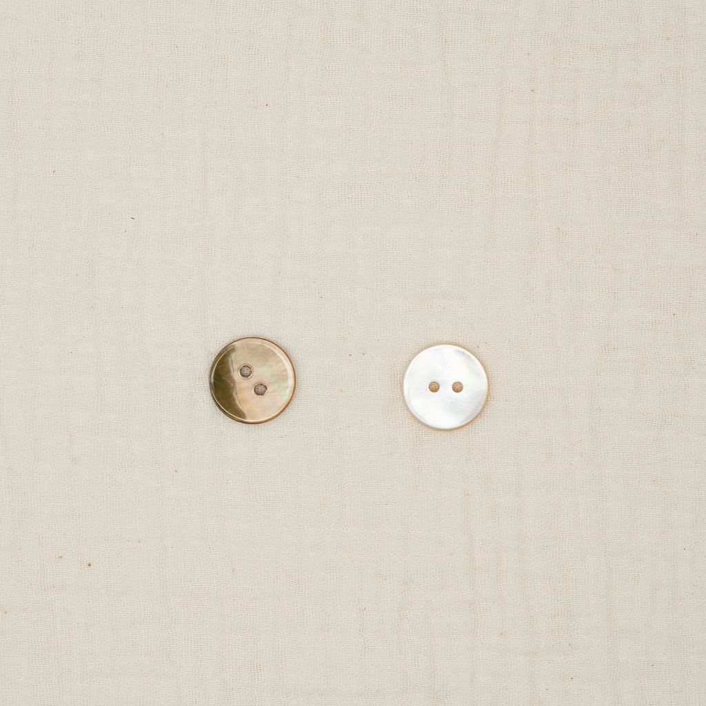 Bio Makassar-Perlmuttknopf Naturbeige (18 mm)