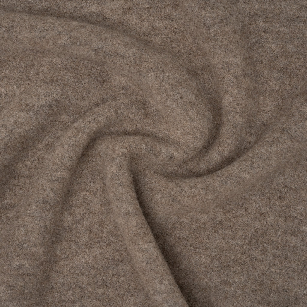 Bio Merino Wollfleece Beige Melange | Stoffwerk