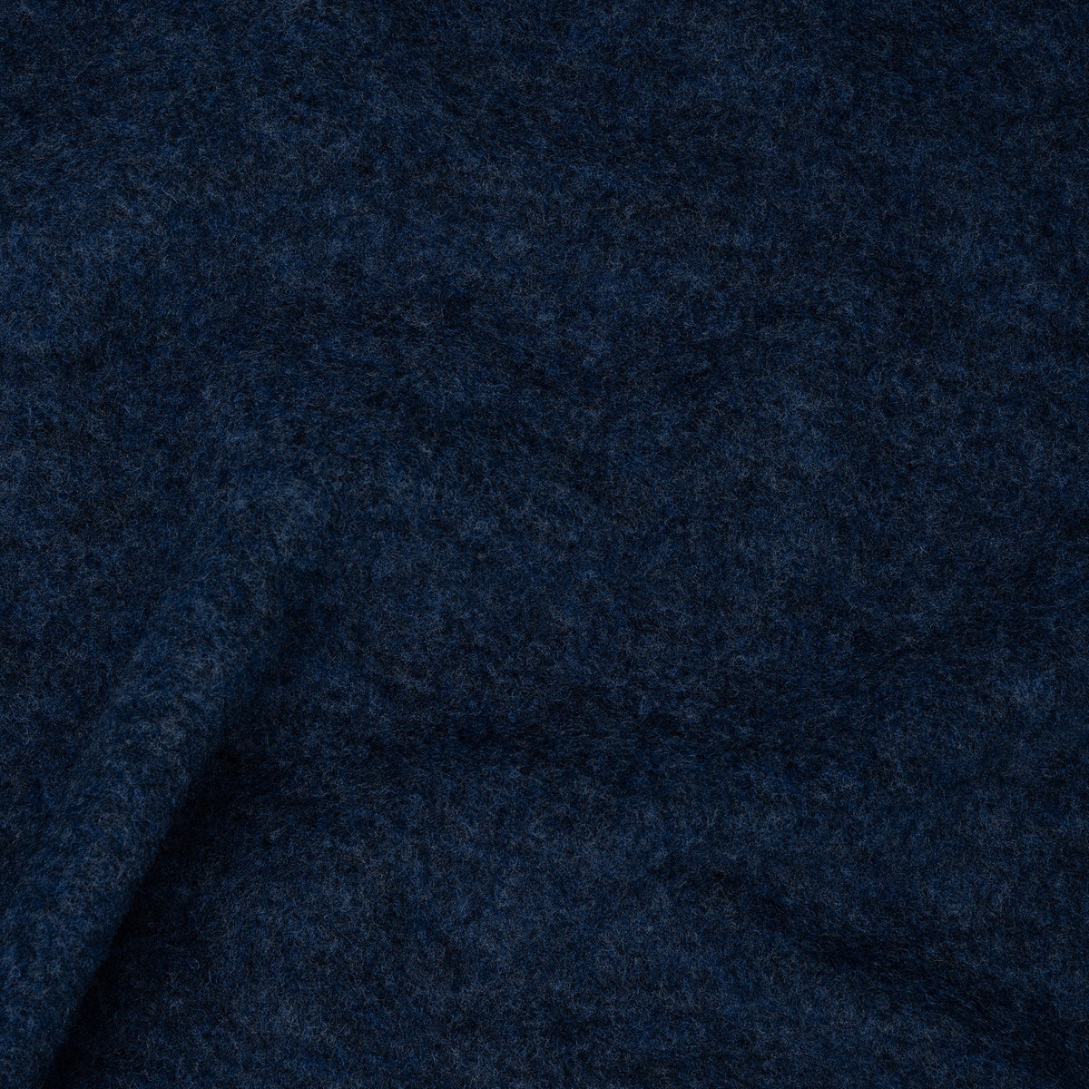 Bio Merino Wollfleece Dunkelblau Melange | Stoffwerk