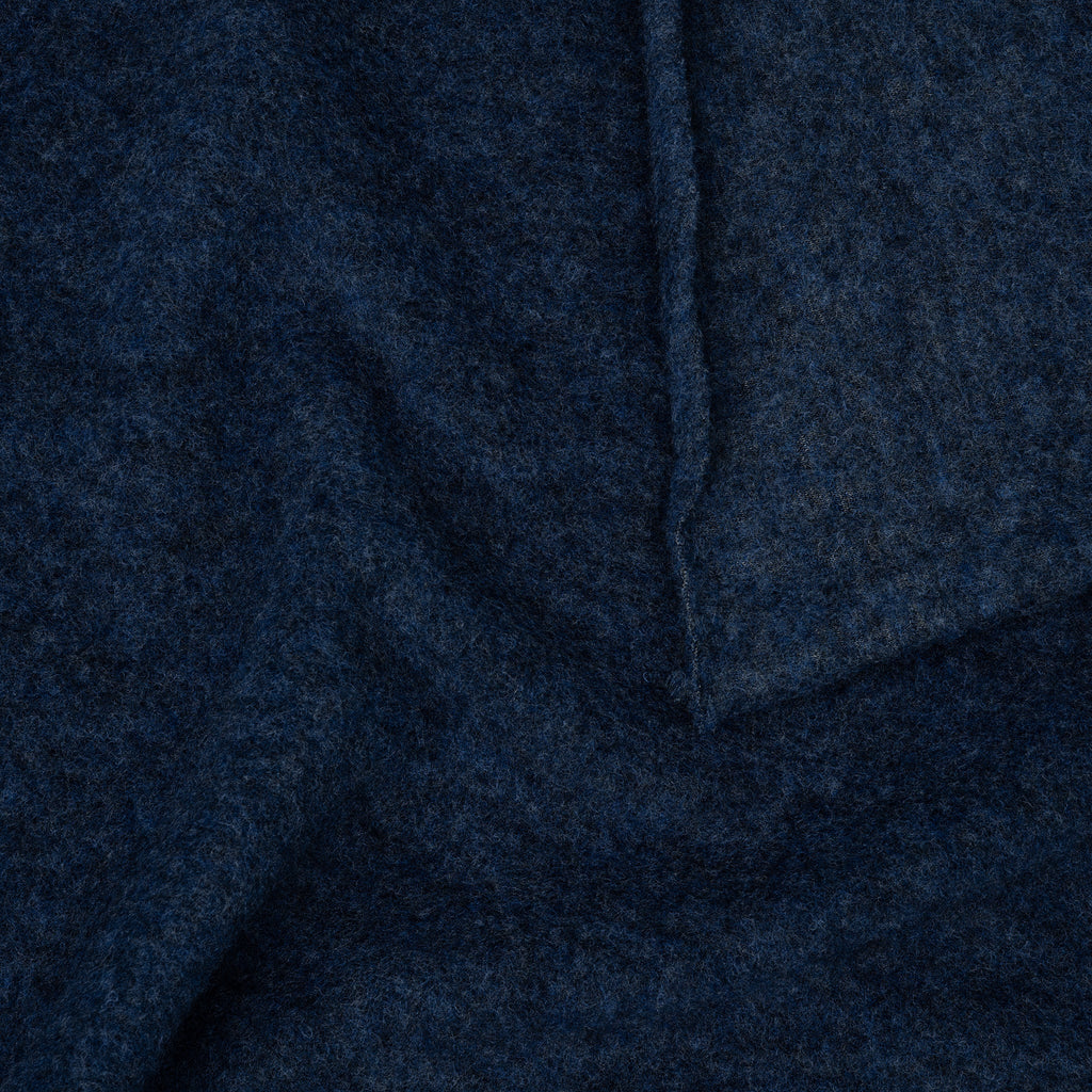 Bio Merino Wollfleece Dunkelblau Melange | Stoffwerk