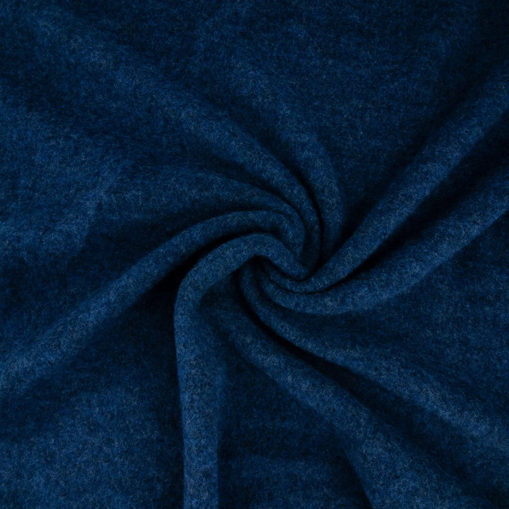 Bio Merino Wollfleece Dunkelblau meliert