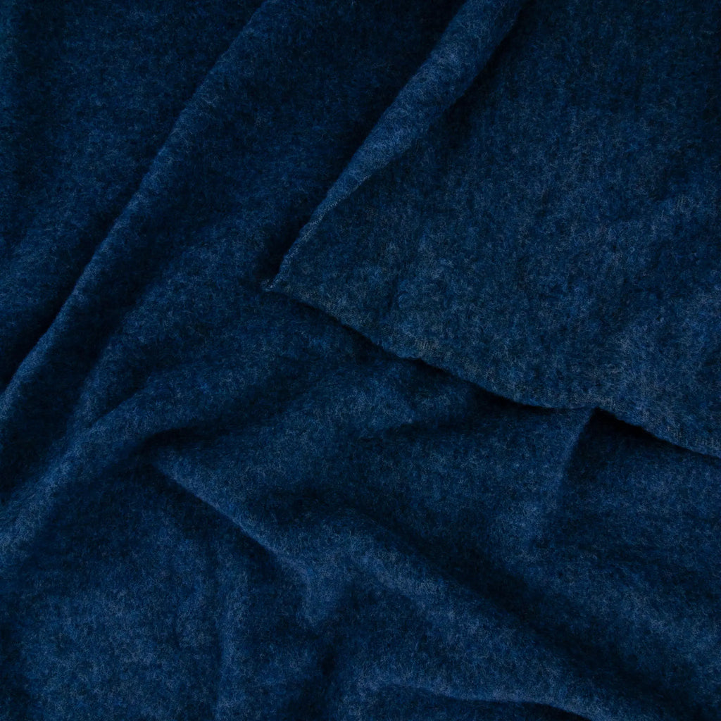 Bio Merino Wollfleece Dunkelblau meliert