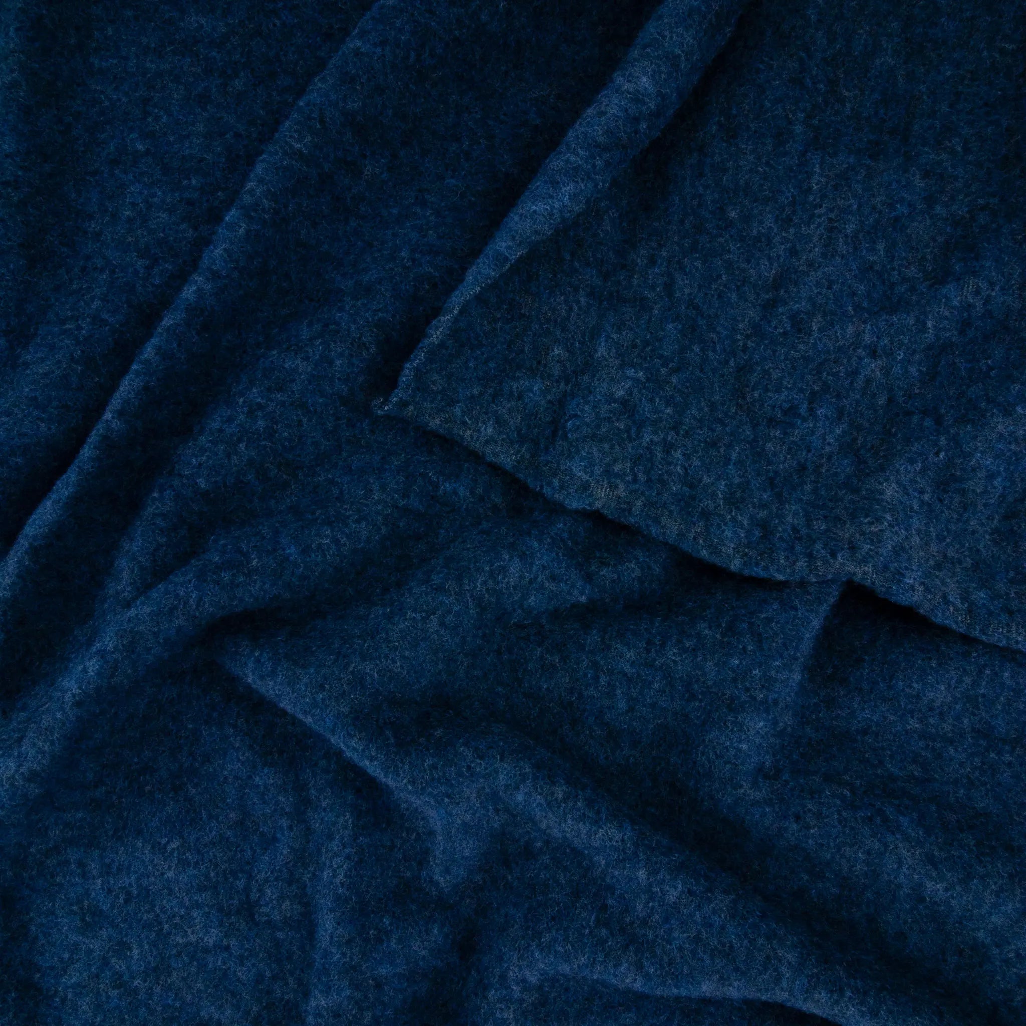 Bio Merino Wollfleece Dunkelblau meliert