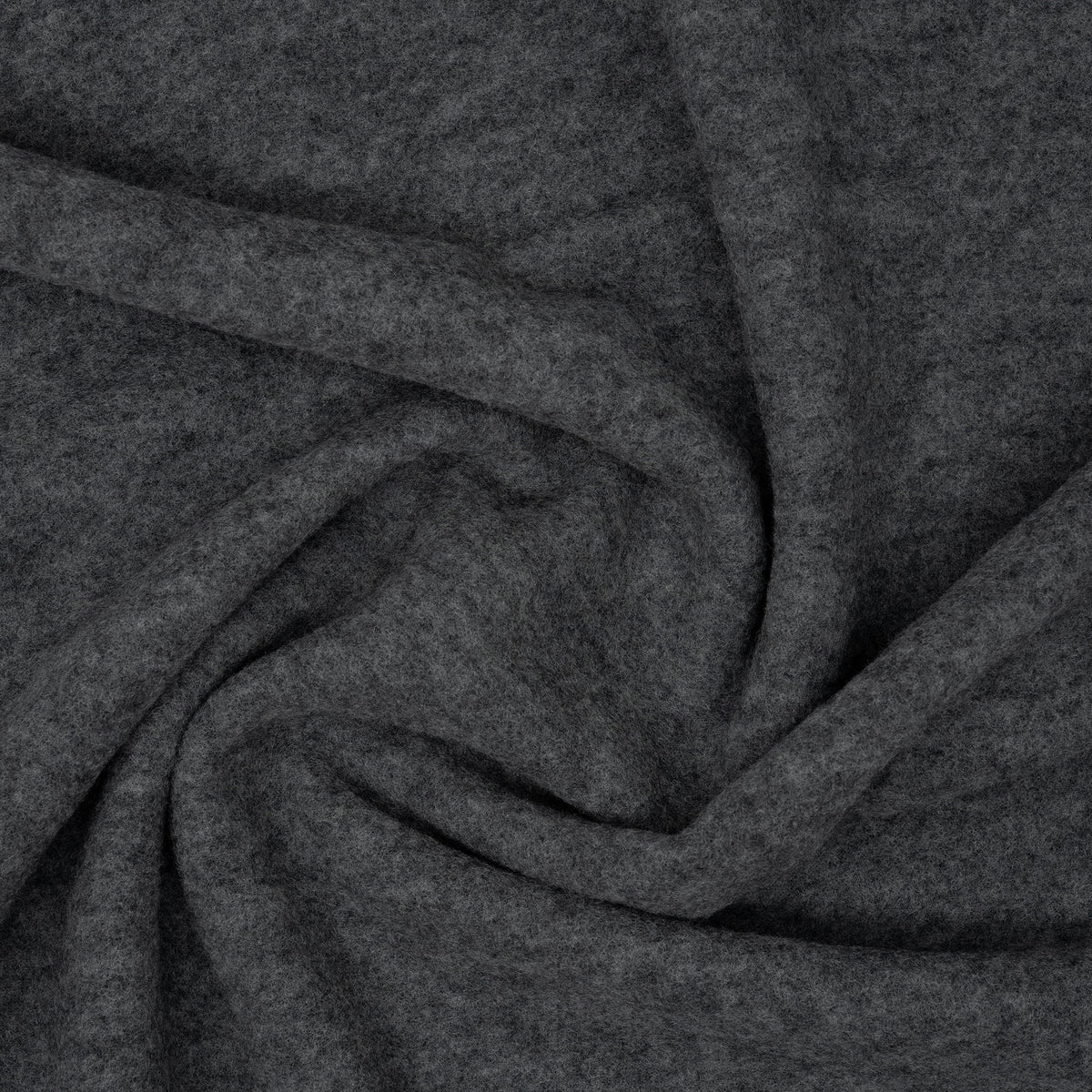 Bio Merino Wollfleece Dunkelgrau Melange | Stoffwerk