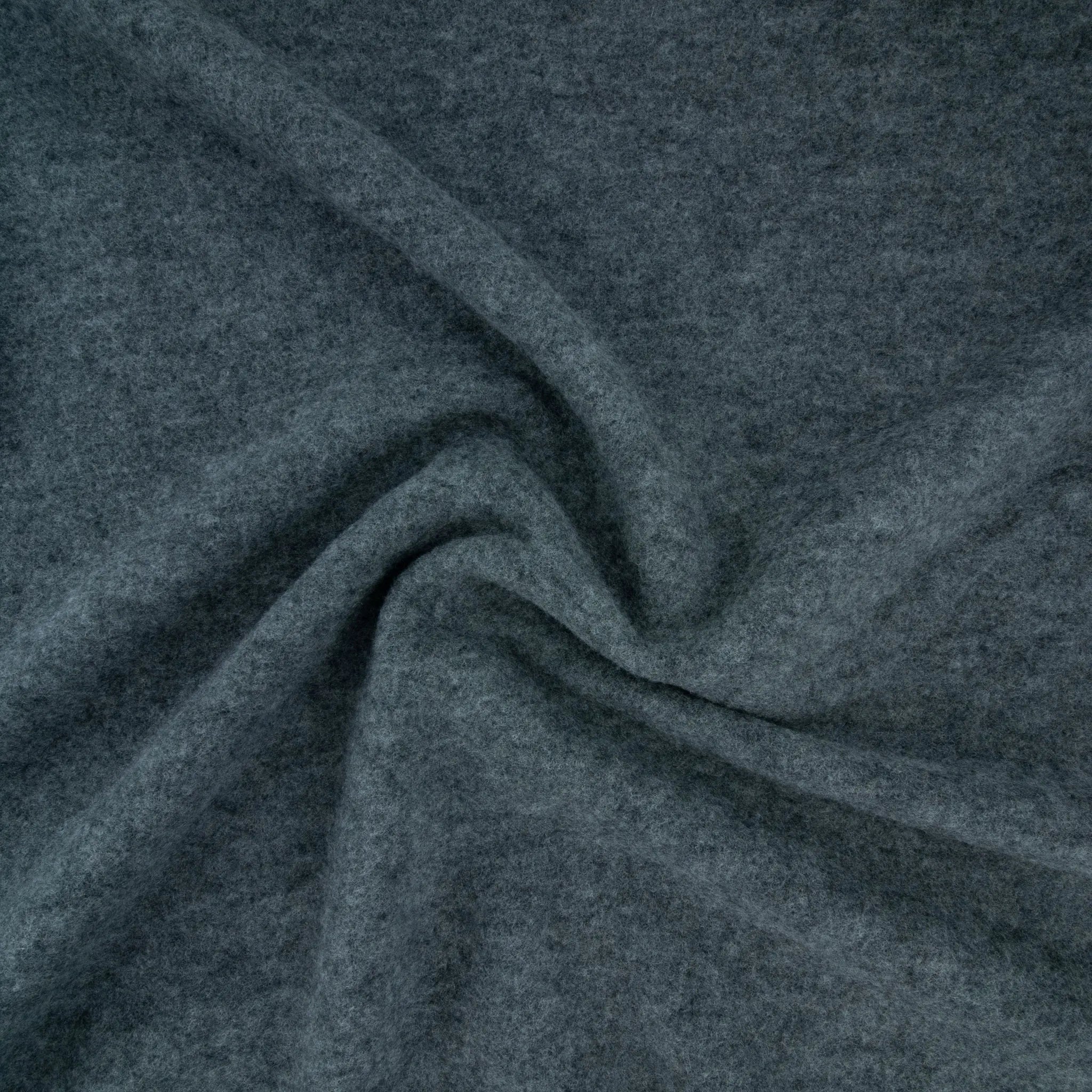 Bio Merino Wollfleece Dunkelgrau meliert