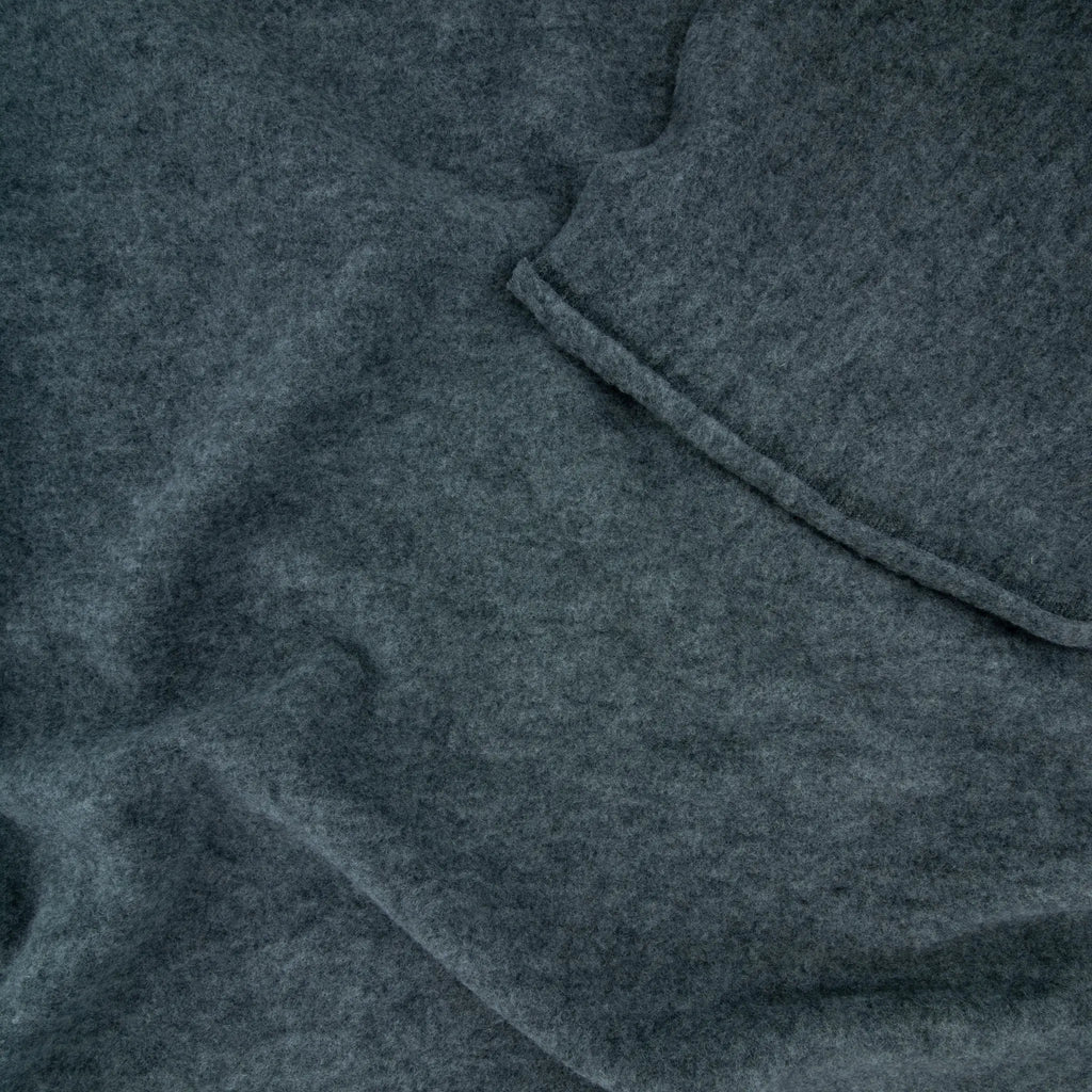 Bio Merino Wollfleece Dunkelgrau meliert