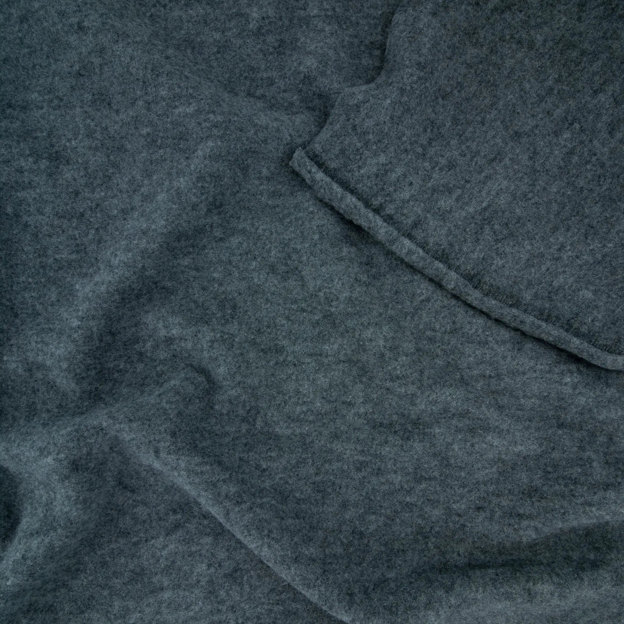 Bio Merino Wollfleece Dunkelgrau meliert