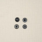 Bio Metalldruckknopf Schwarz (15 mm)