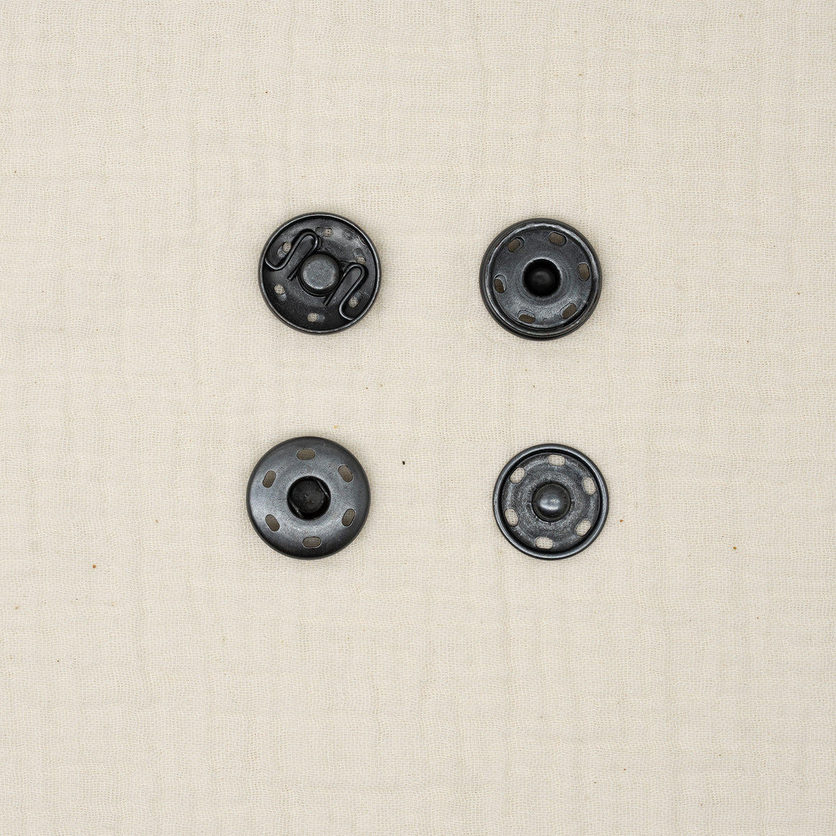 Bio Metalldruckknopf Schwarz (19 mm)